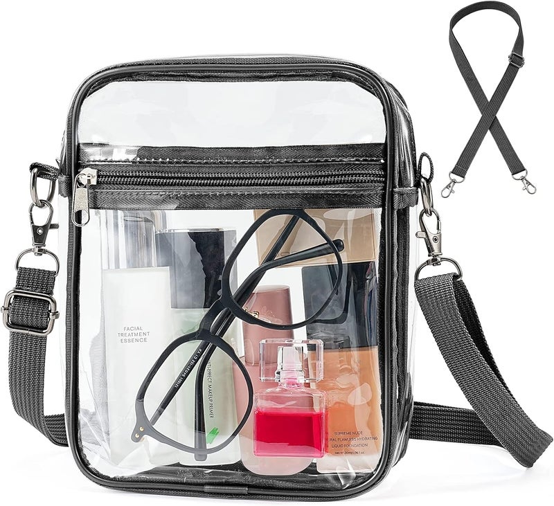 yuanming Clear Bag Stadium Approved, Clear Crossbody Purse Bag, Clear Stadium Bags for Women - Image 1